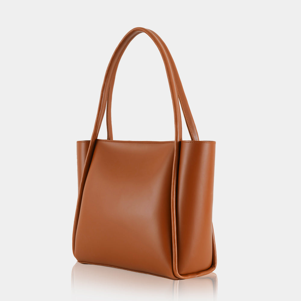 PYRAMID TOTE + POUCH - MUSTARD - M002 