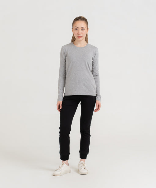 WOMEN PLAIN TEE - MAROON - M089 