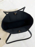 Everyday tote bag for women with a large spacious compartment in black color - weststyle