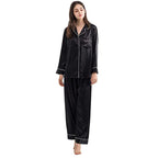 SILK PJ SET - BLACK - M048 WestStyle
