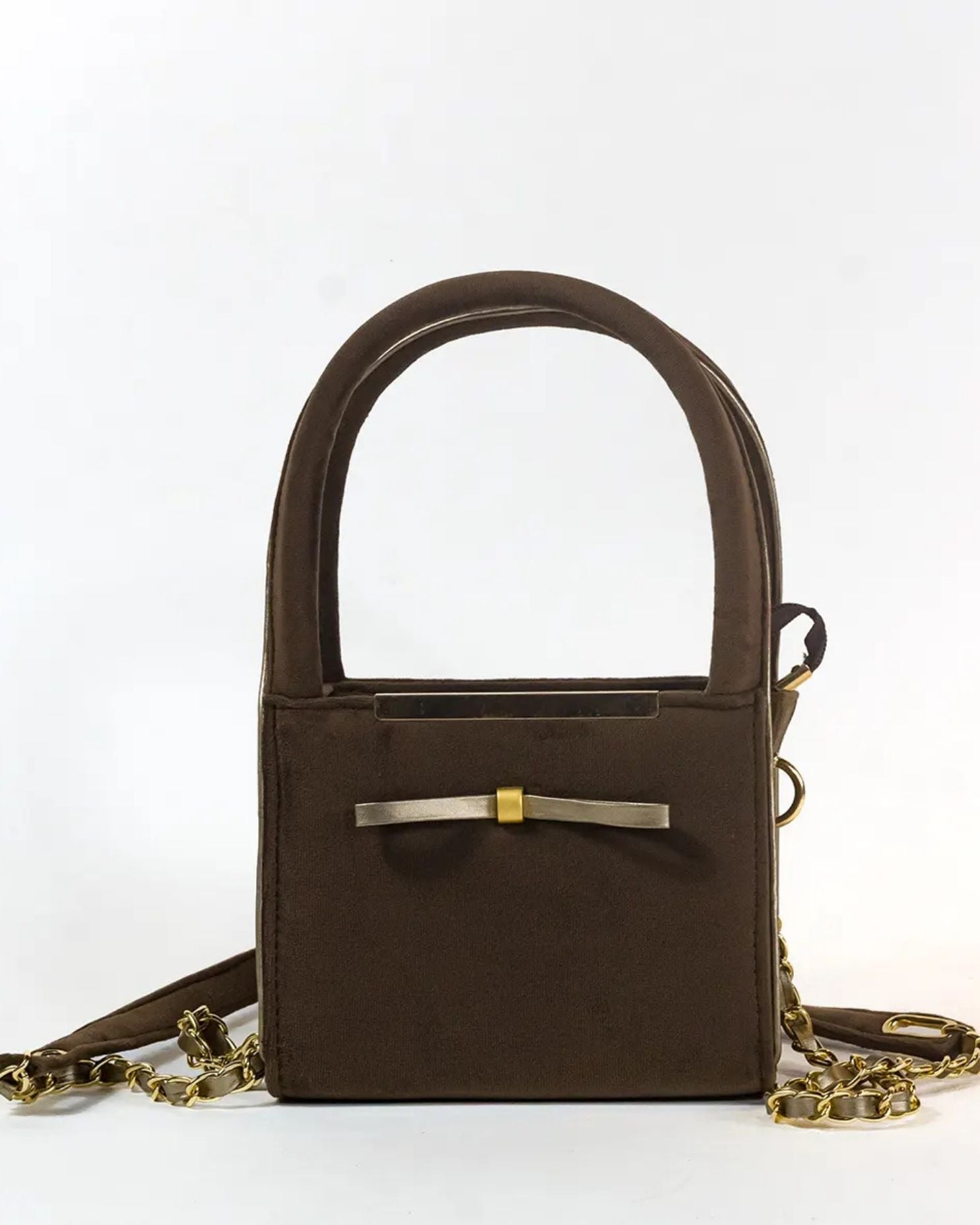 VELVET CARRY HANDBAG - M157