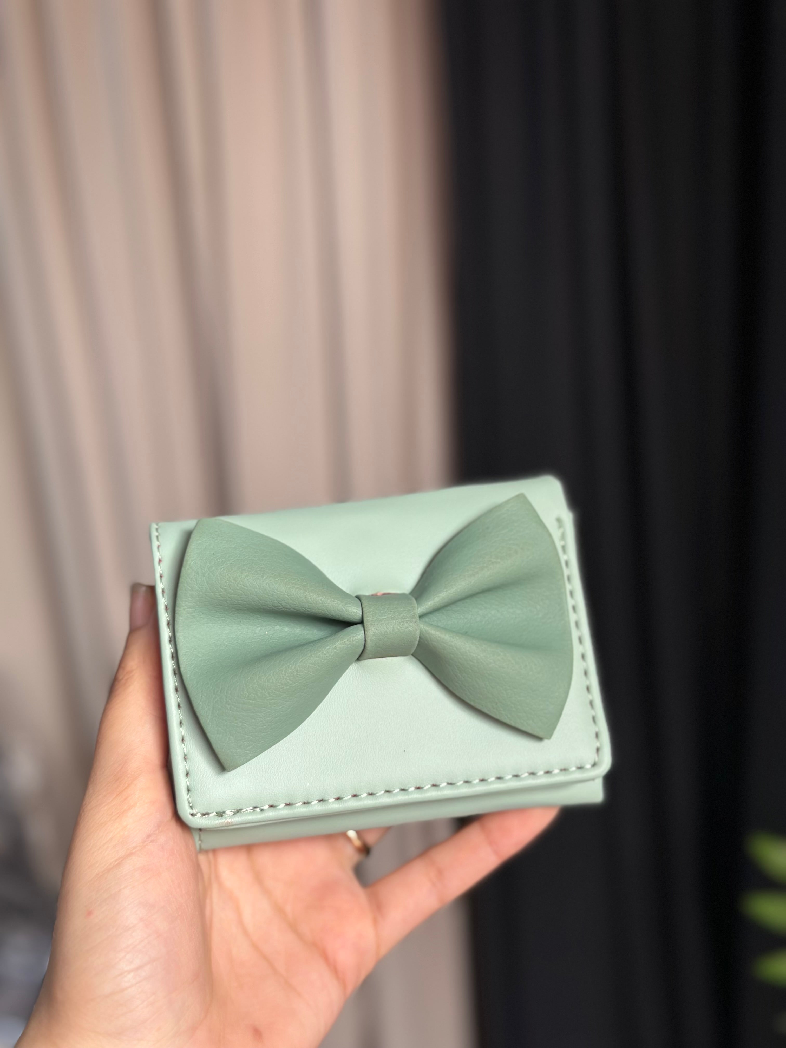 BOW WALLET - CYAN - M129