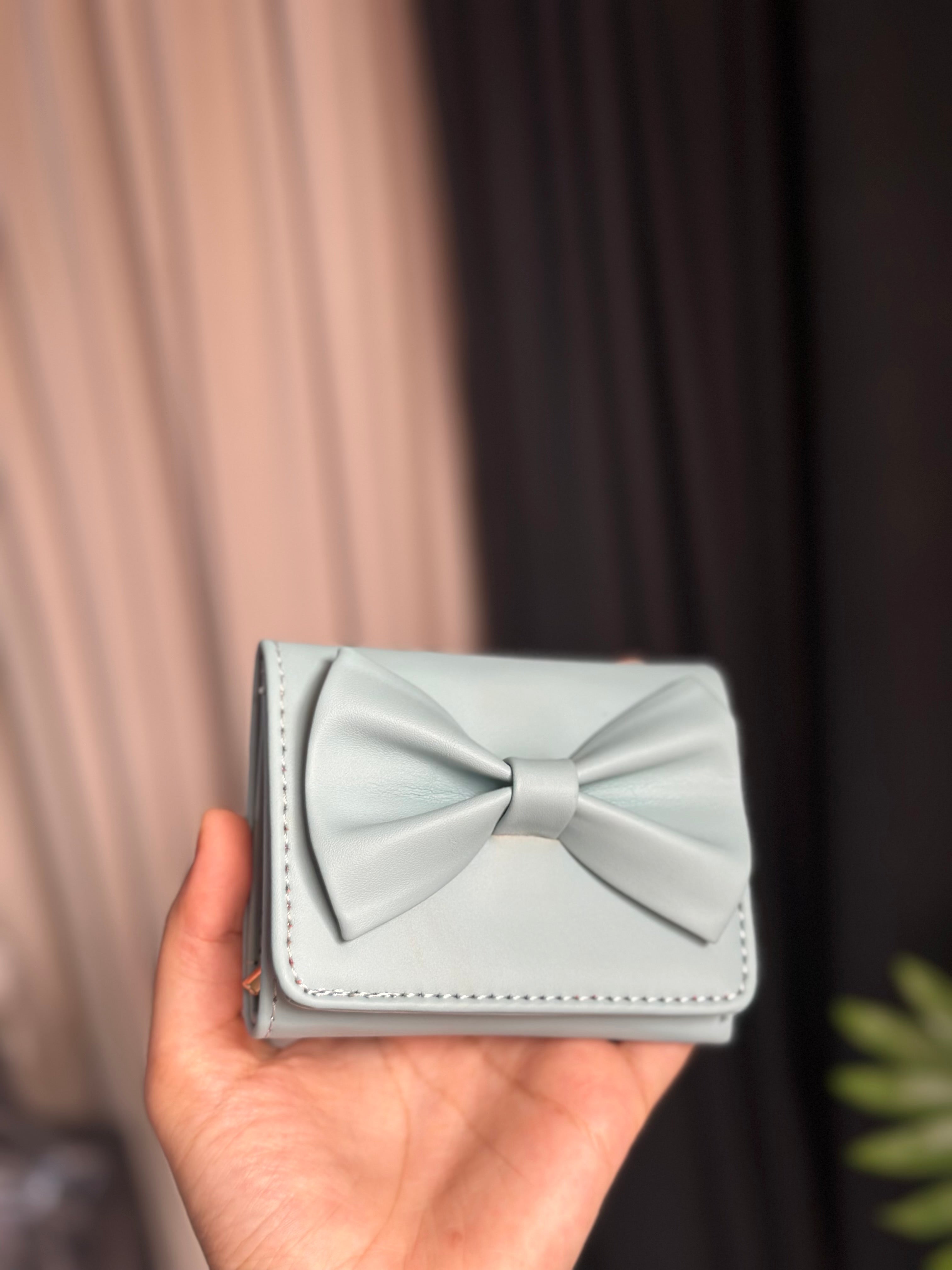BOW WALLET - CYAN - M129