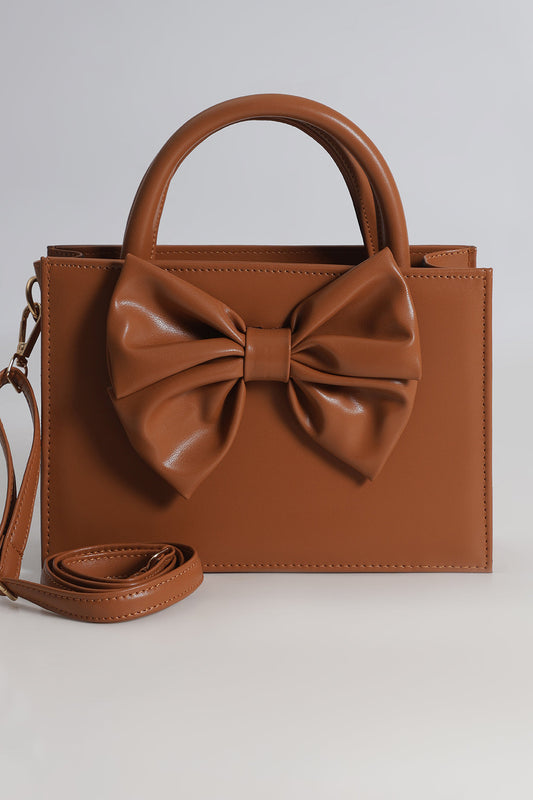 BOW CROSSBODY BAG - MUSTARD - M027