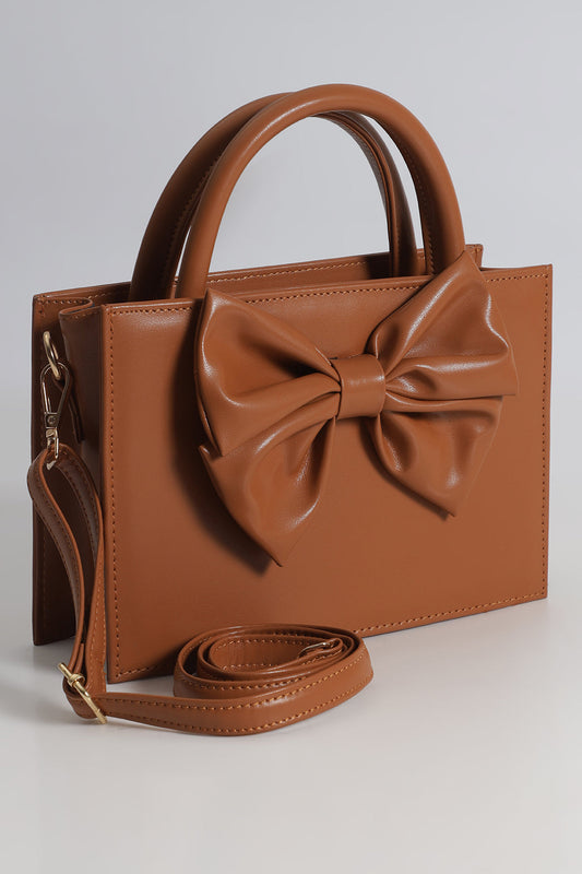BOW CROSSBODY BAG - MUSTARD - M027