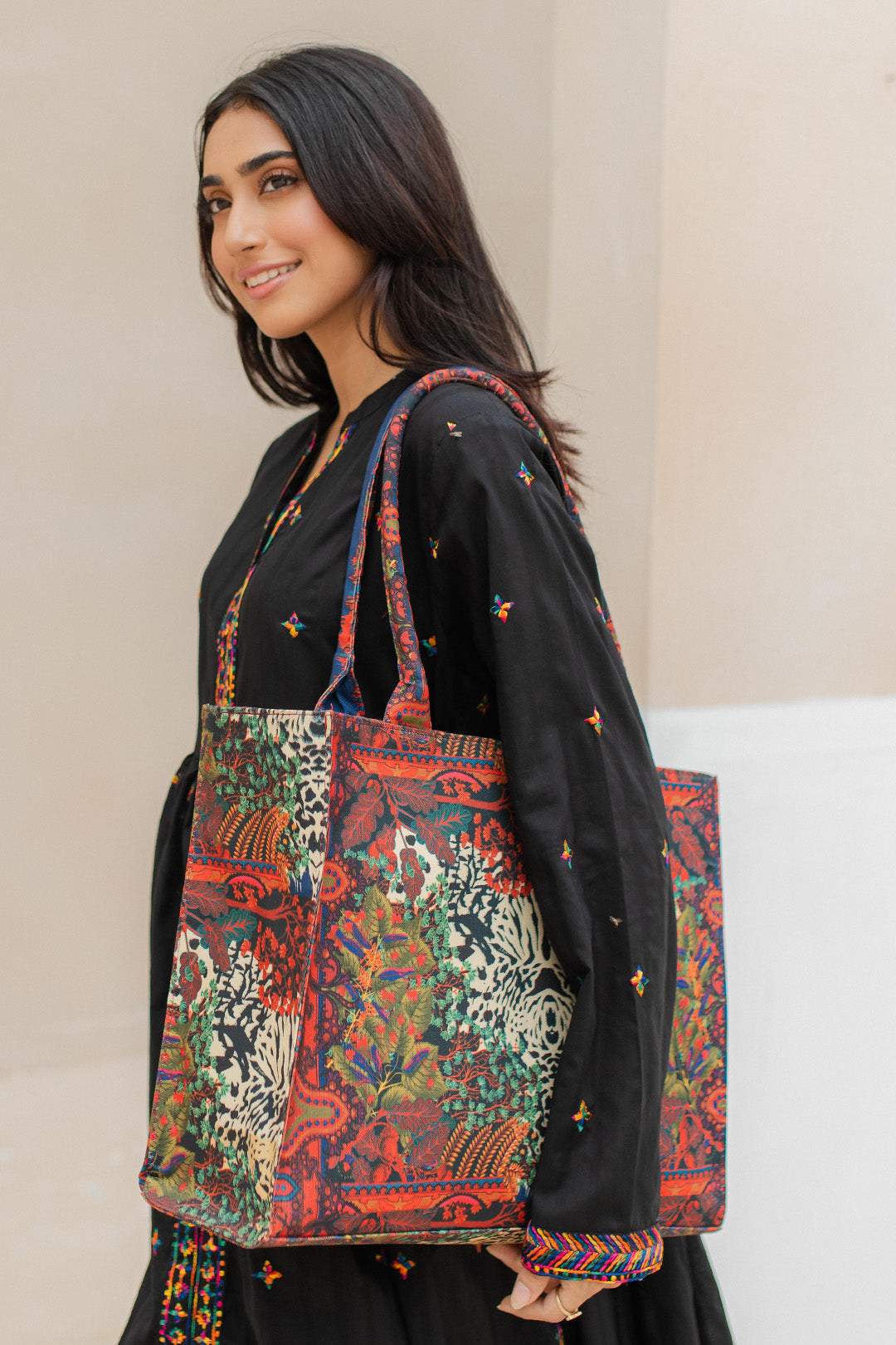 FLORAL CANVAS BAG - M032 WestStyle