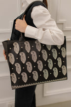 BRODERY CANVAS BAG - BLACK - M031 WestStyle