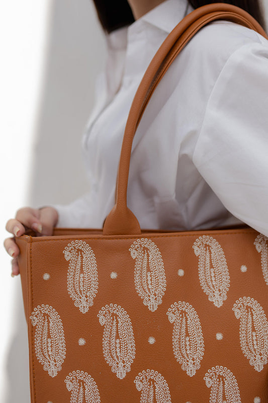 BRODERY CANVAS BAG - WHITE - M031 WestStyle
