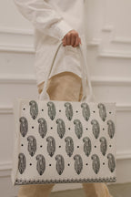 BRODERY CANVAS BAG - WHITE - M031 WestStyle