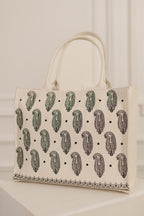 BRODERY CANVAS BAG - WHITE - M031 WestStyle