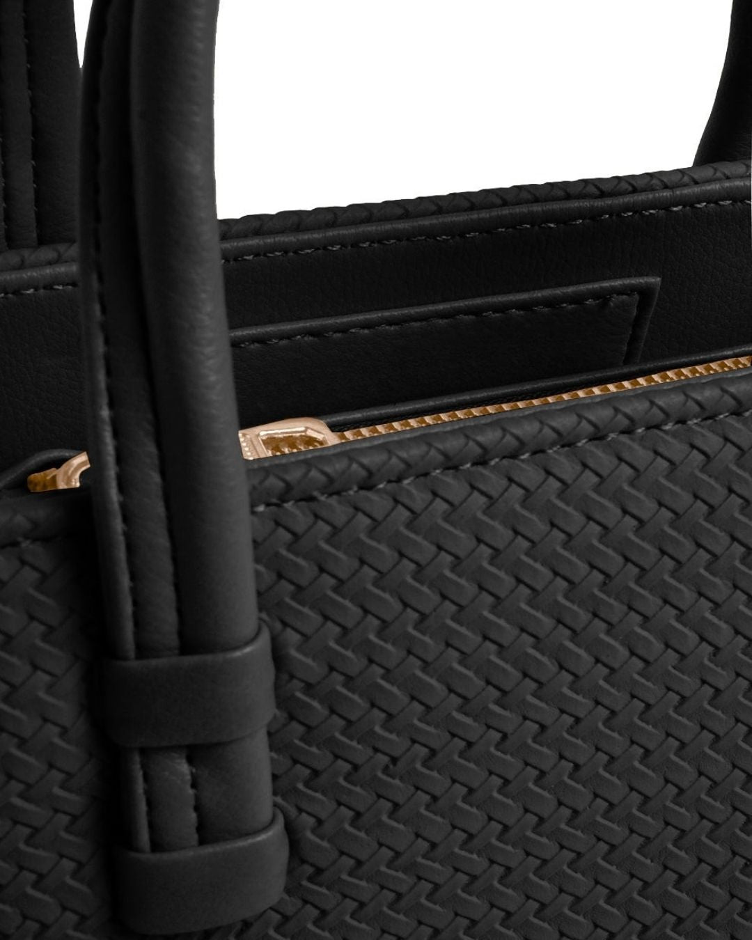 WOVEN HANDBAG - GRAY - M116