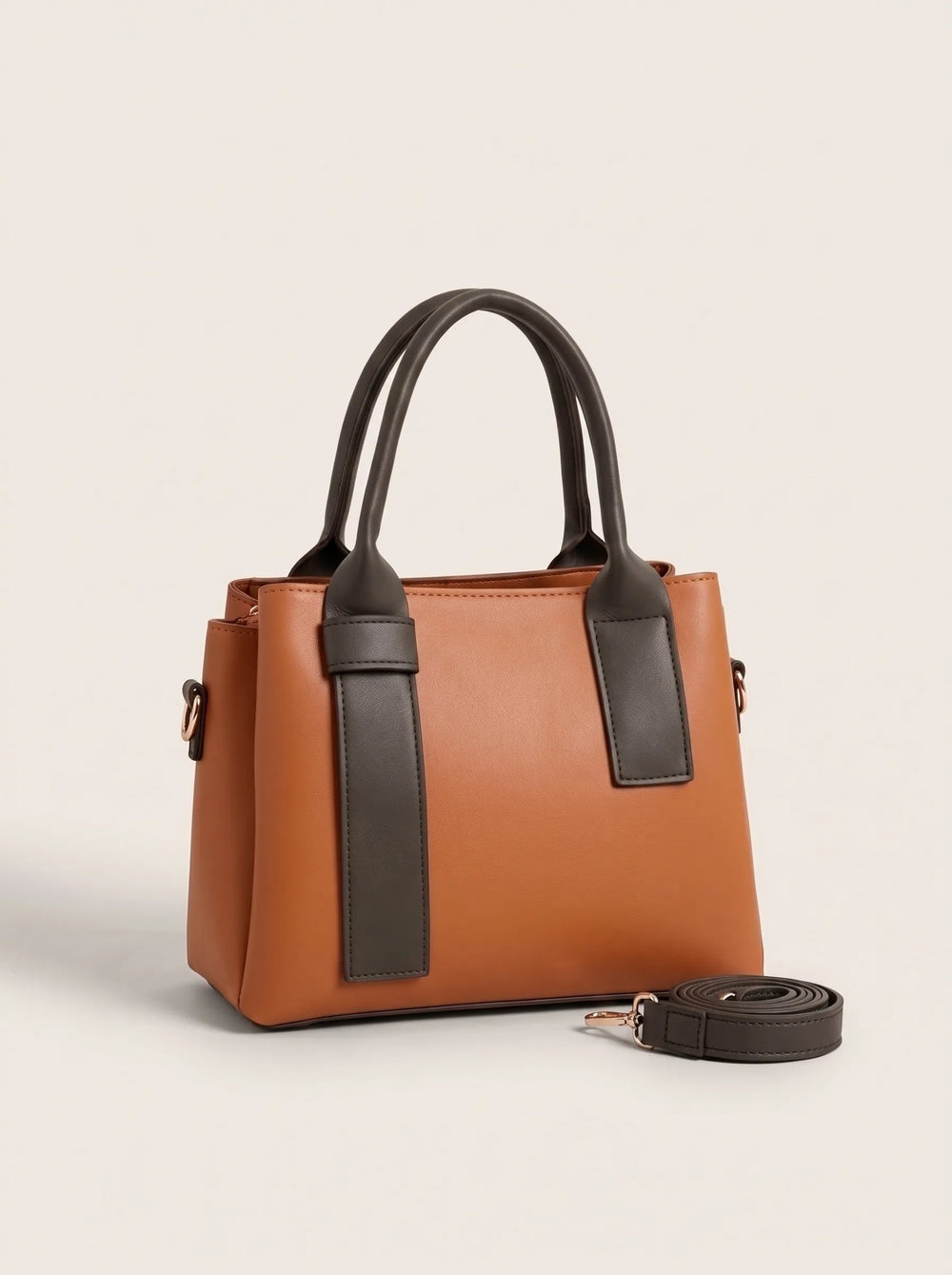 Gold D-ring hardware on WestStyle Roma mustard shoulder bag side panel stylish shoulder handbag Pakistan