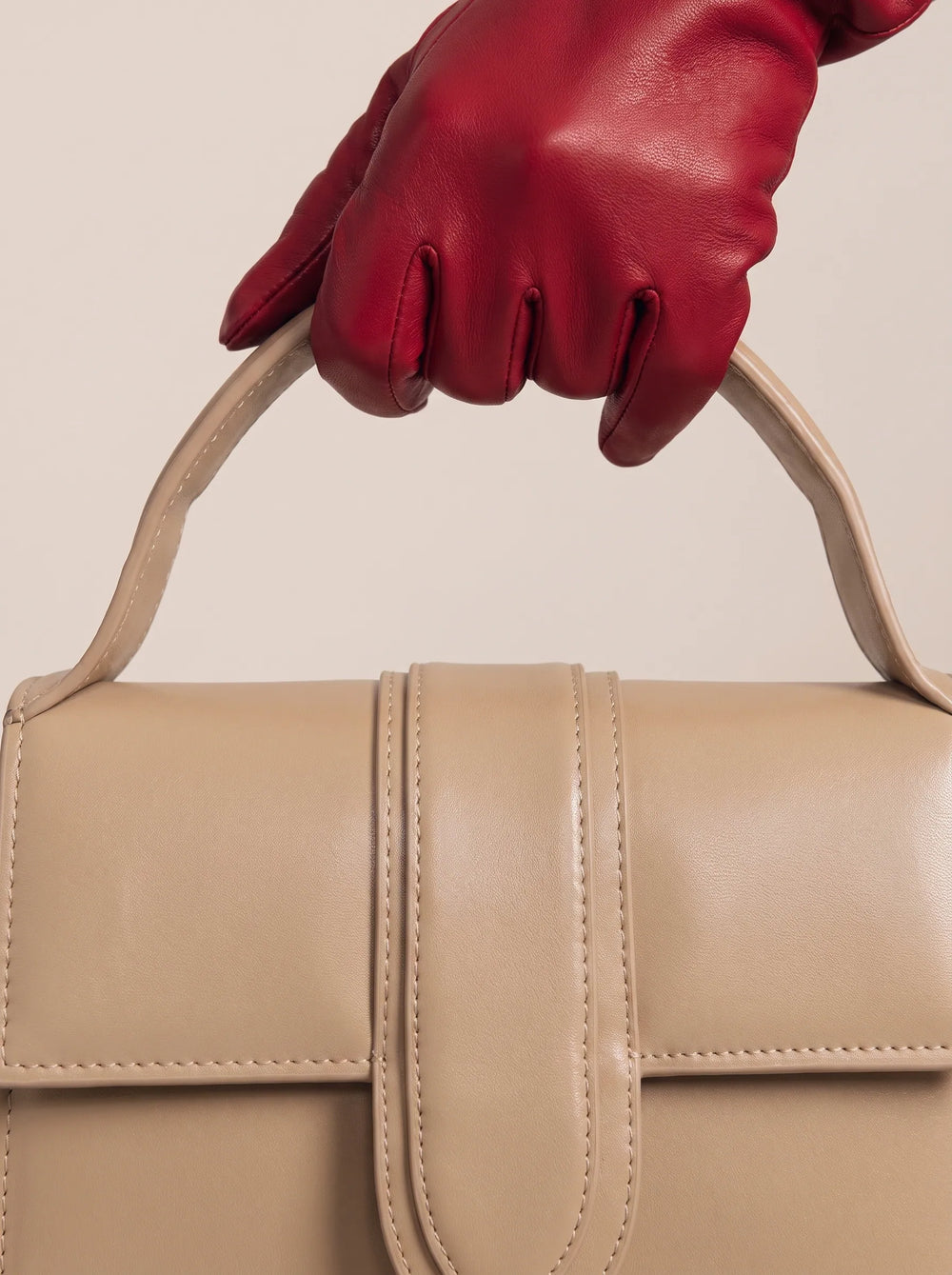 Single arched top handle on WestStyle beige satchel handbag stylish side bag for girls Pakistan