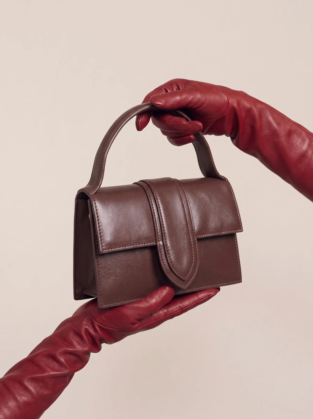 Gold D-ring hardware on WestStyle brown satchel handbag side panelsling side bag for women Pakistan