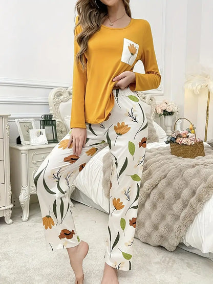 YELLOW FLOWER POCKET SUIT- YELLOW - M064