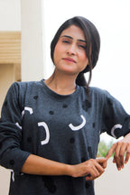 PATTERN PRINTED SUIT - BLUE - M080