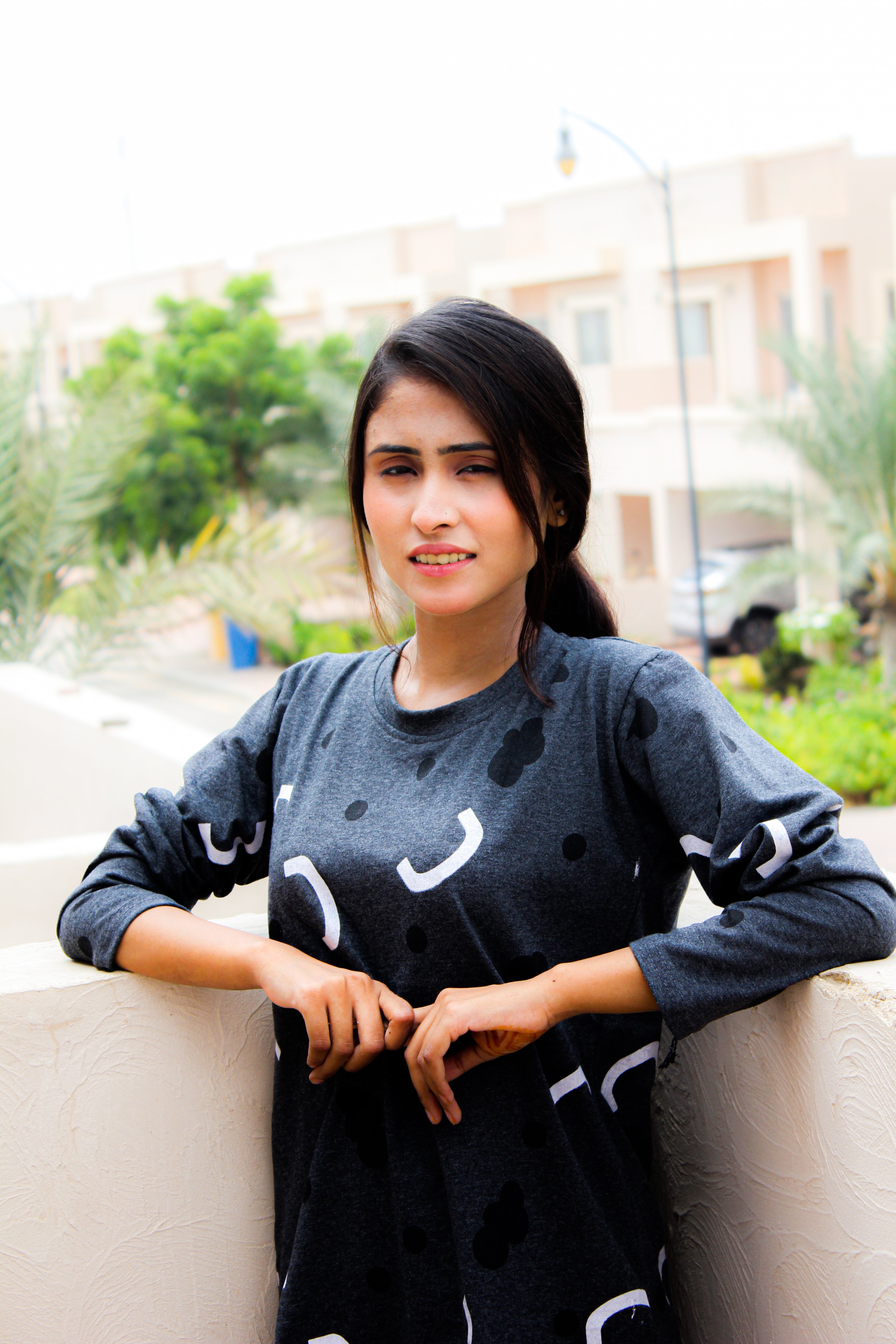 PATTERN PRINTED SUIT - CHARCOL - M080