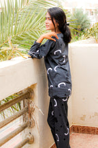 PATTERN PRINTED SUIT - BLUE - M080