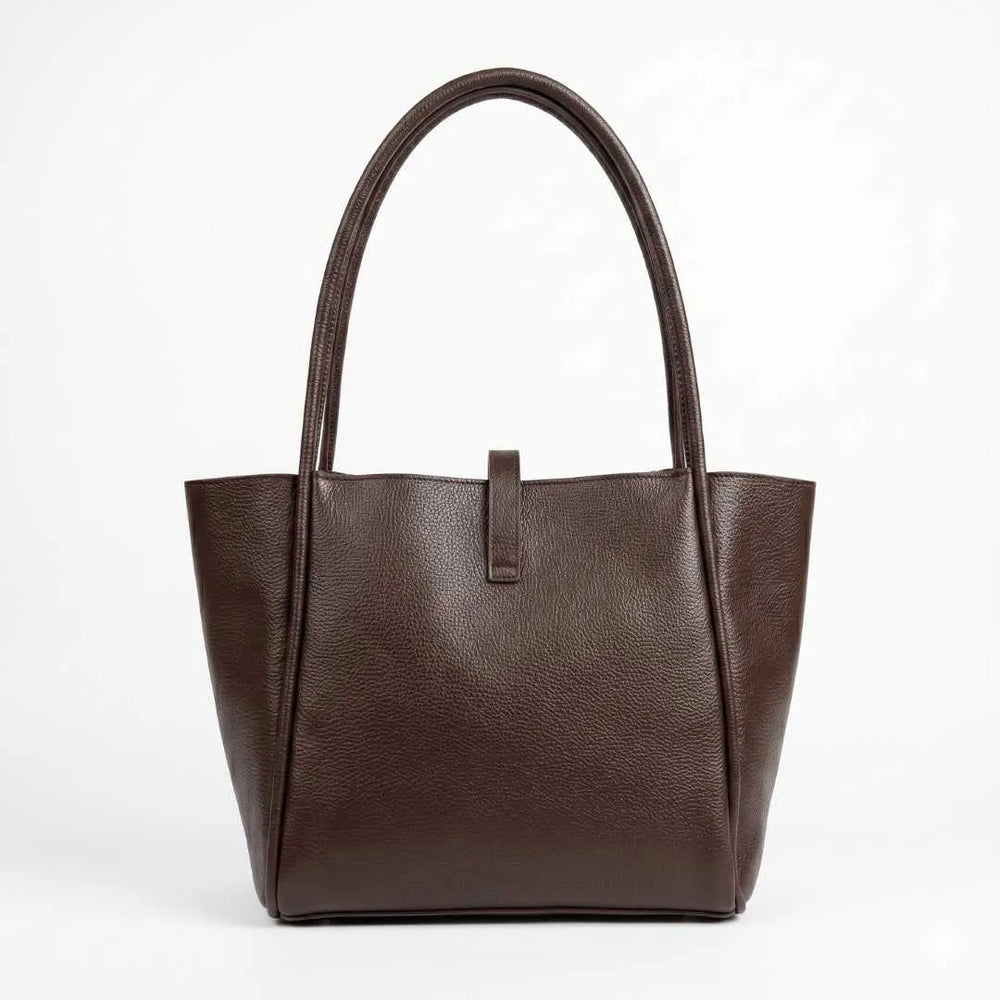 Interior of WestStyle Joblet brown tote bag showing 4x7.5 inside zip pocket buy tote bags online Pakistan WestStyle