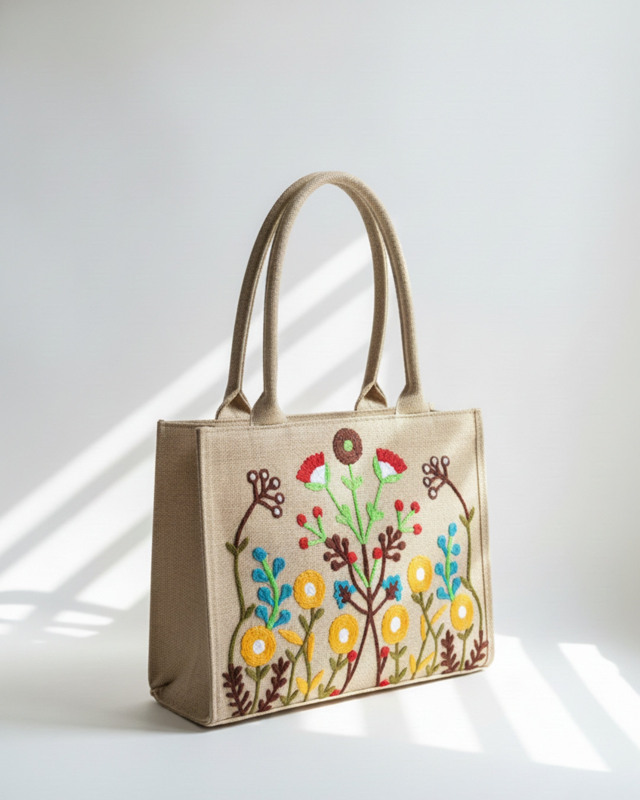 WOODY FLORA CANVAS - BEIGE - M038