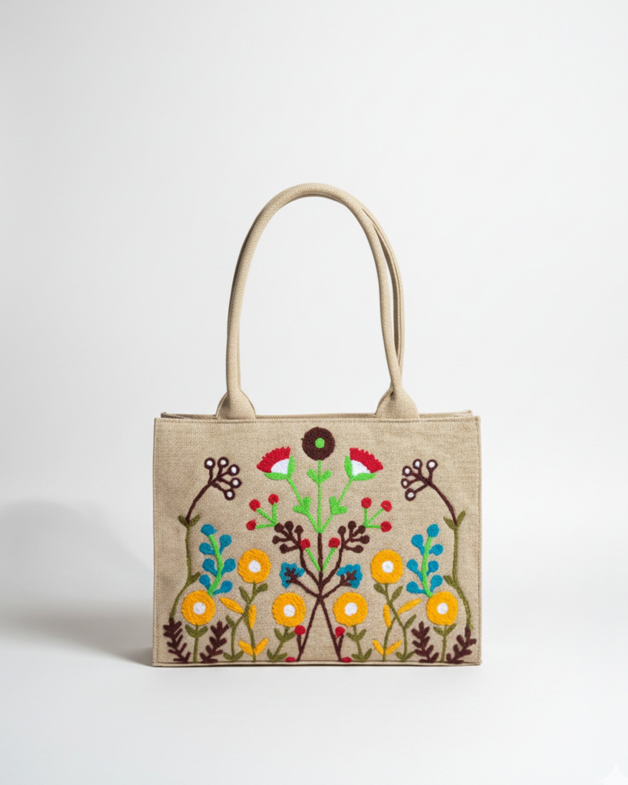 WOODY FLORA CANVAS - BEIGE - M038