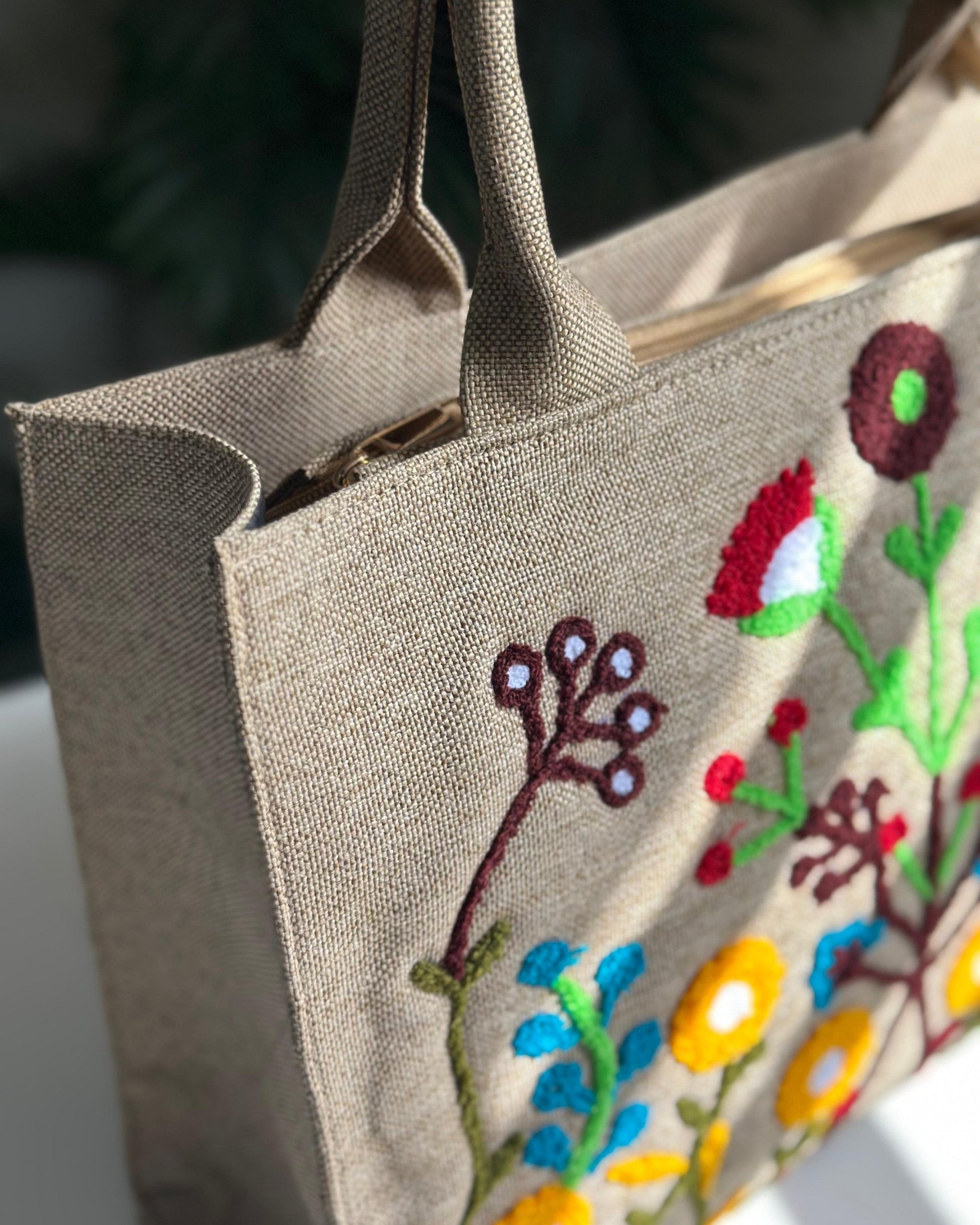 WOODY FLORA CANVAS - BEIGE - M038