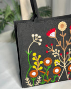 WOODY FLORA CANVAS - BROWN - M038