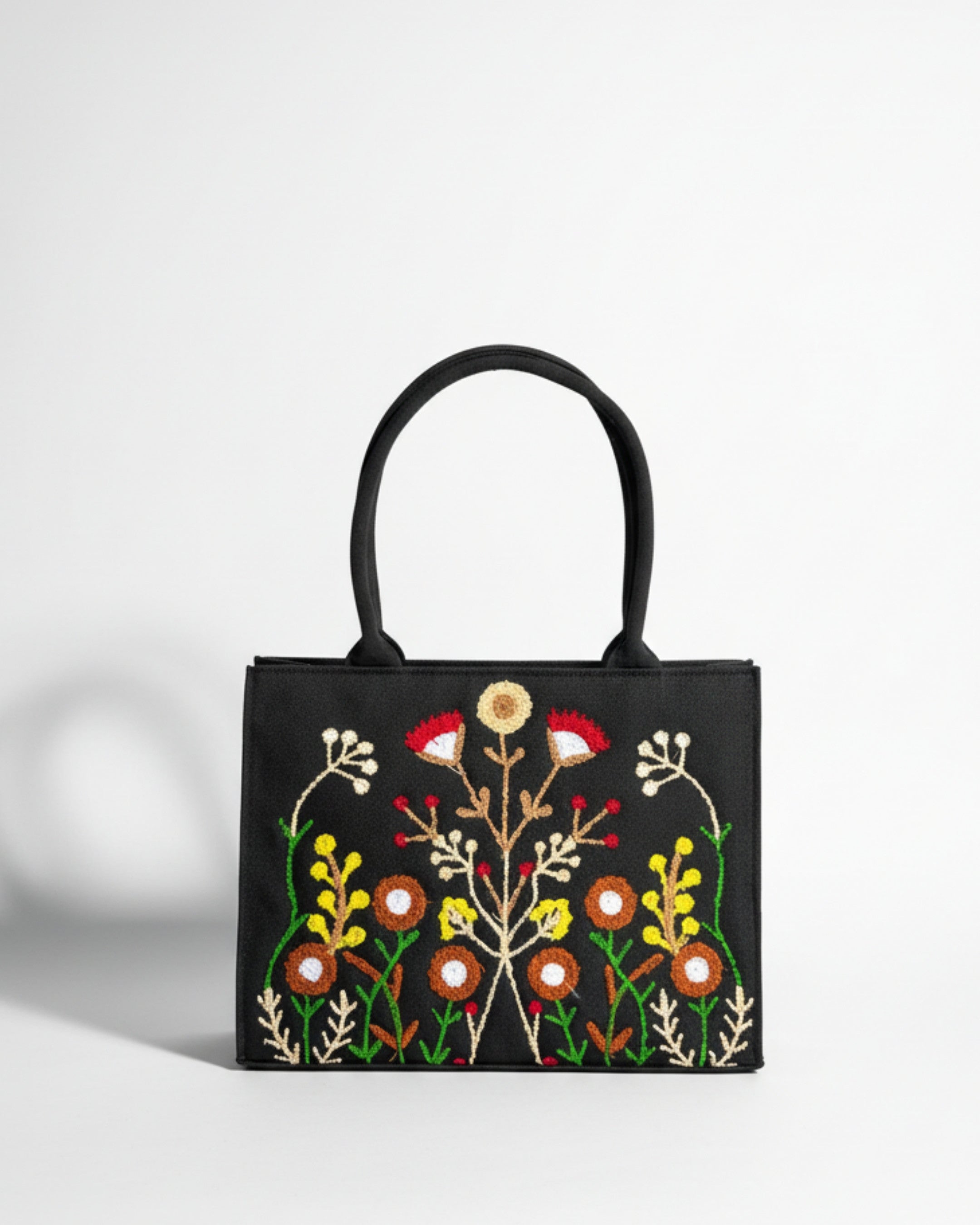 WOODY FLORA CANVAS - BROWN - M038