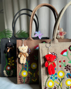 WOODY FLORA CANVAS - BROWN - M038