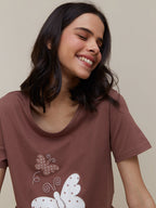 BUTTERFLY PRINT SUIT - BROWN - M054 WESTSTYLE