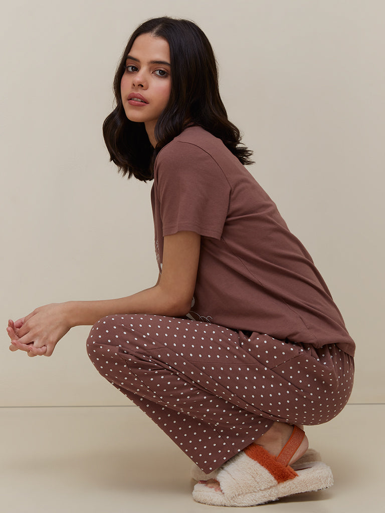 BUTTERFLY PRINT SUIT - BROWN - M054 WESTSTYLE