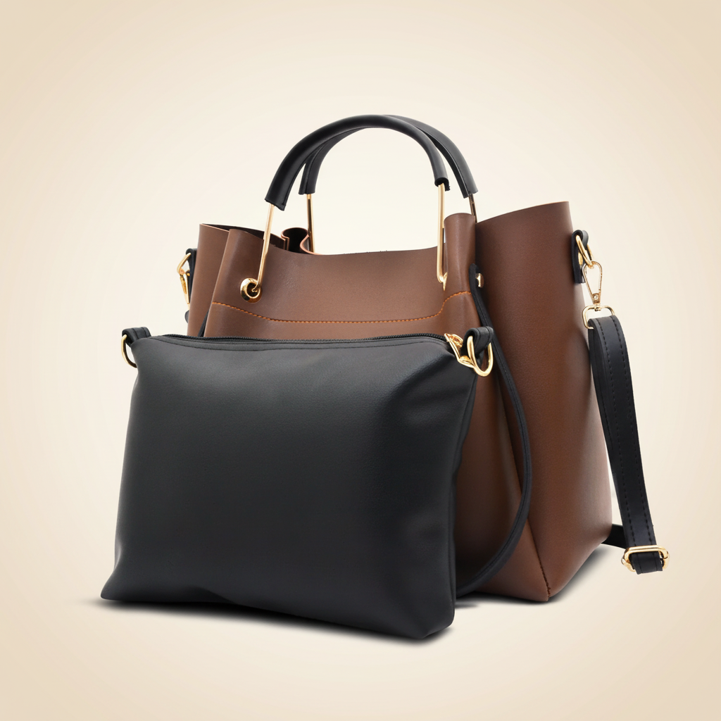 GOLDIE HANDLE BAG - BEIGE - M123