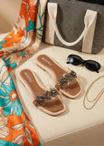 WOMEN'S JELLY FLOWER SLIDES - M195 
