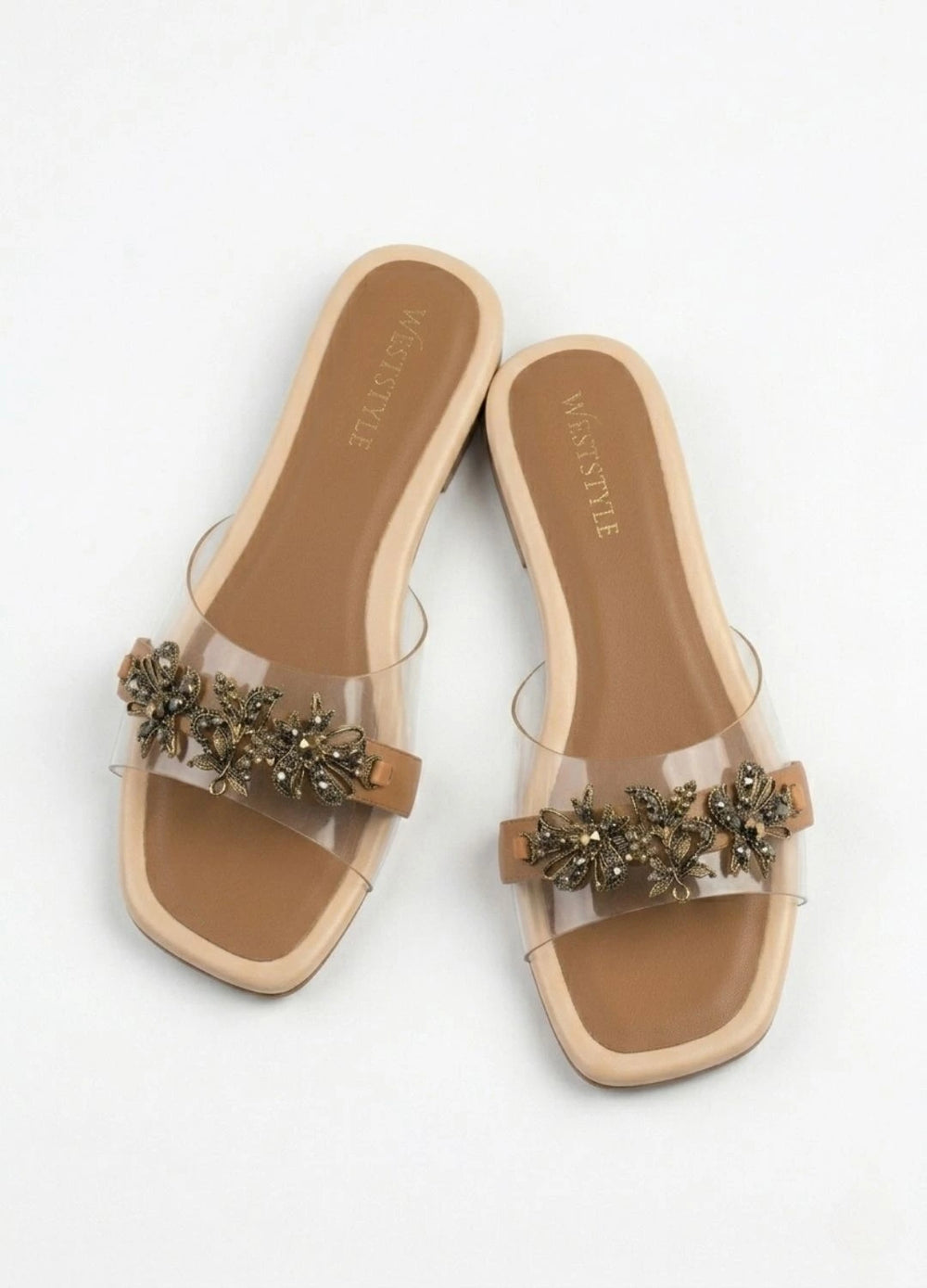 WOMEN'S JELLY FLOWER SLIDES - M195 
