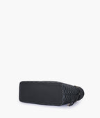 CHECKERED TOTE - BLACK - M073