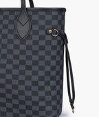 CHECKERED TOTE - BLACK - M073