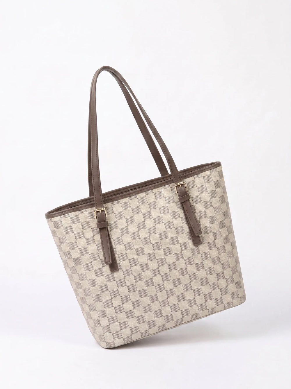 WestStyle large checkerboard tote bag styled for university or office women's tote bag online in Pakistan