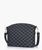 CHECKERED DUO TOTE - BLACK - M072