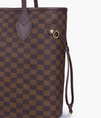 CHECKERED TOTE - BROWN - M072