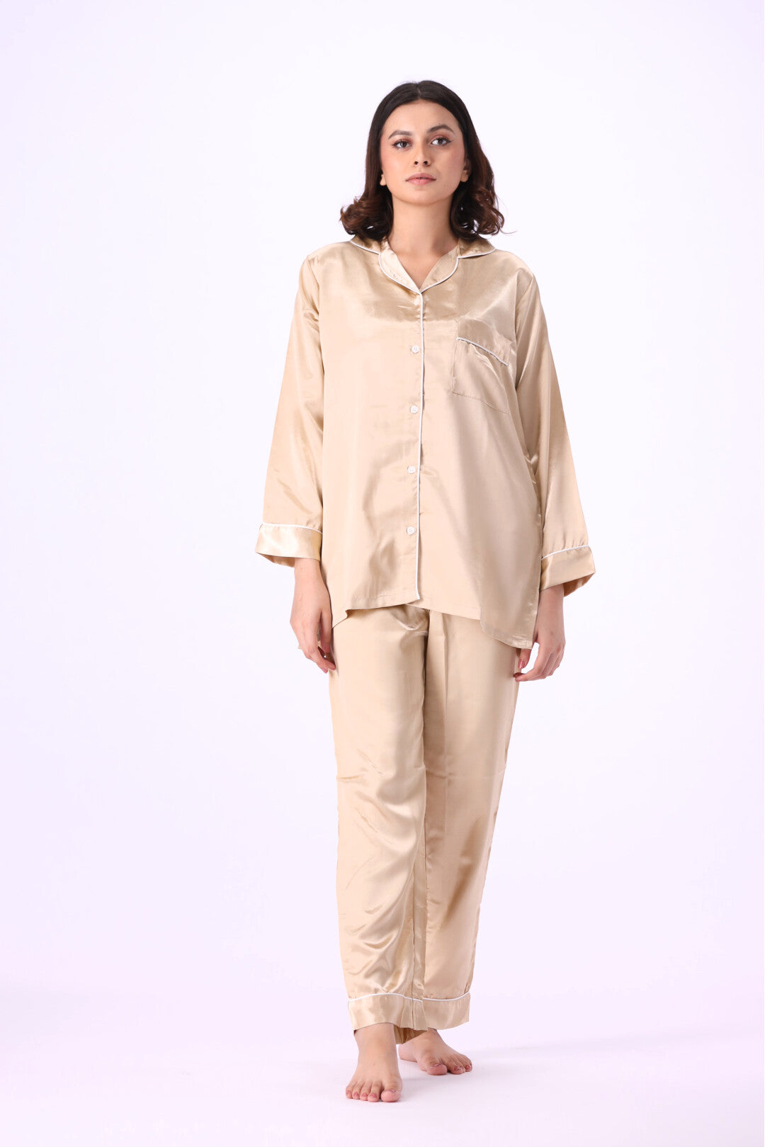 SILK PJ SET - RUSTY ROSE - M048 WestStyle