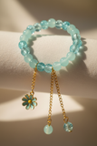 Extreme macro close-up of aqua bracelet details