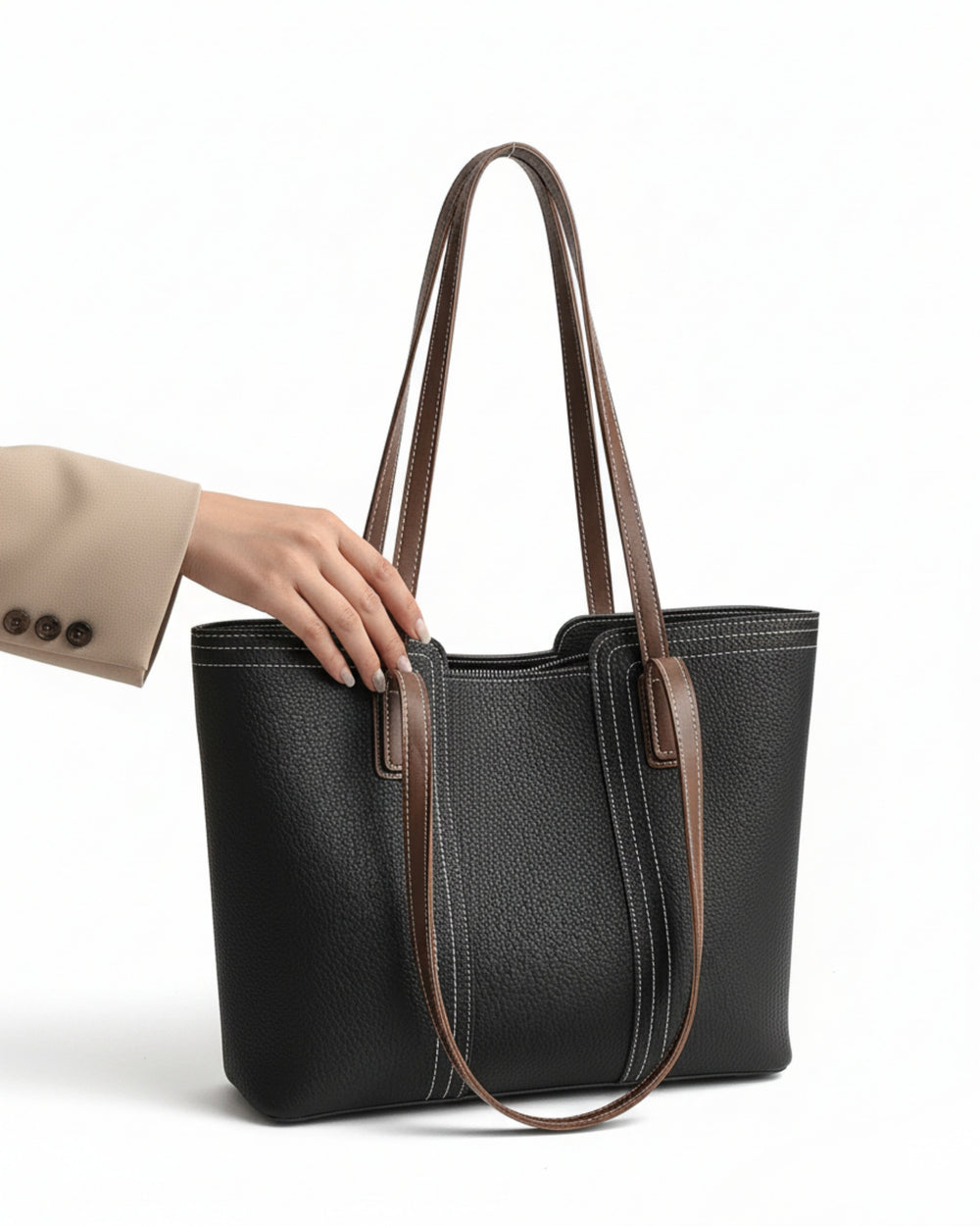 GRACE TOTE - BLACK - M077 