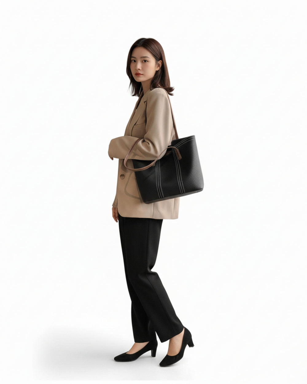 GRACE TOTE - BLACK - M077 