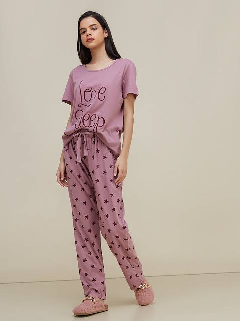 LOVE SLEEP PRINT SUIT - PINK - M055 WESTSTYLE