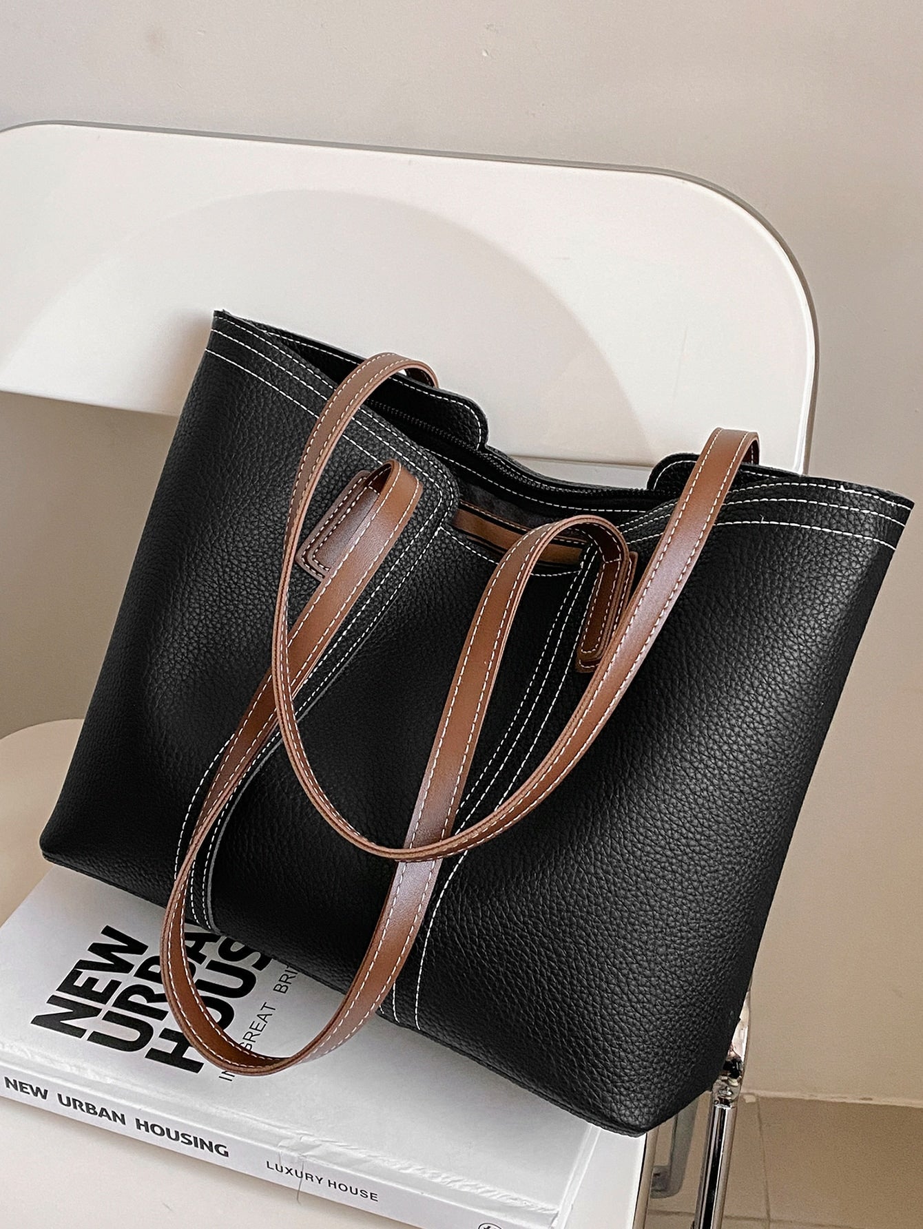 GRACE TOTE - BLACK - M077