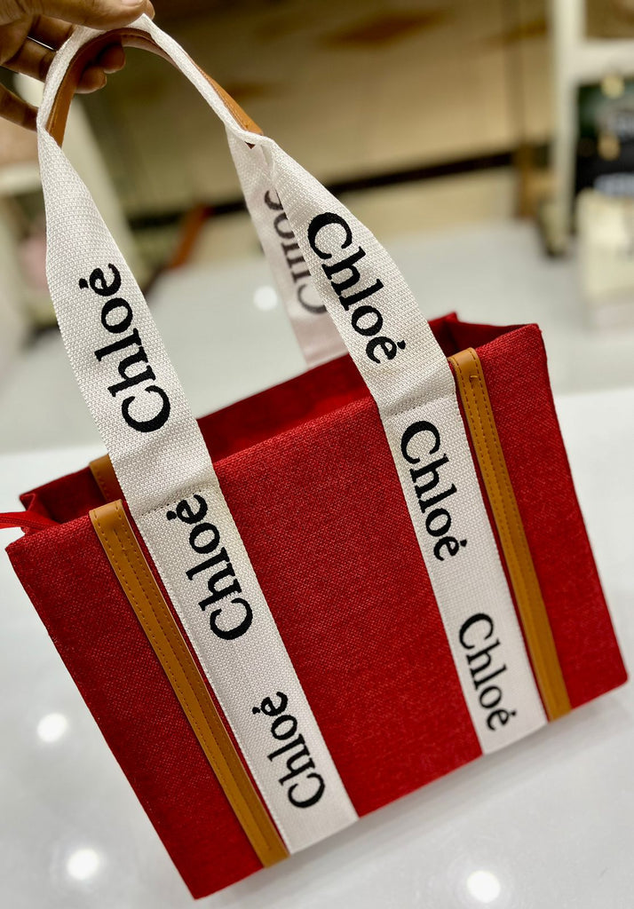 CHLOE CANVAS TOTE - DARK BROWN - M074