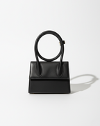 SWIRL HANDBAG - BLACK - M145