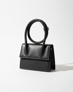 SWIRL HANDBAG - BLACK - M145