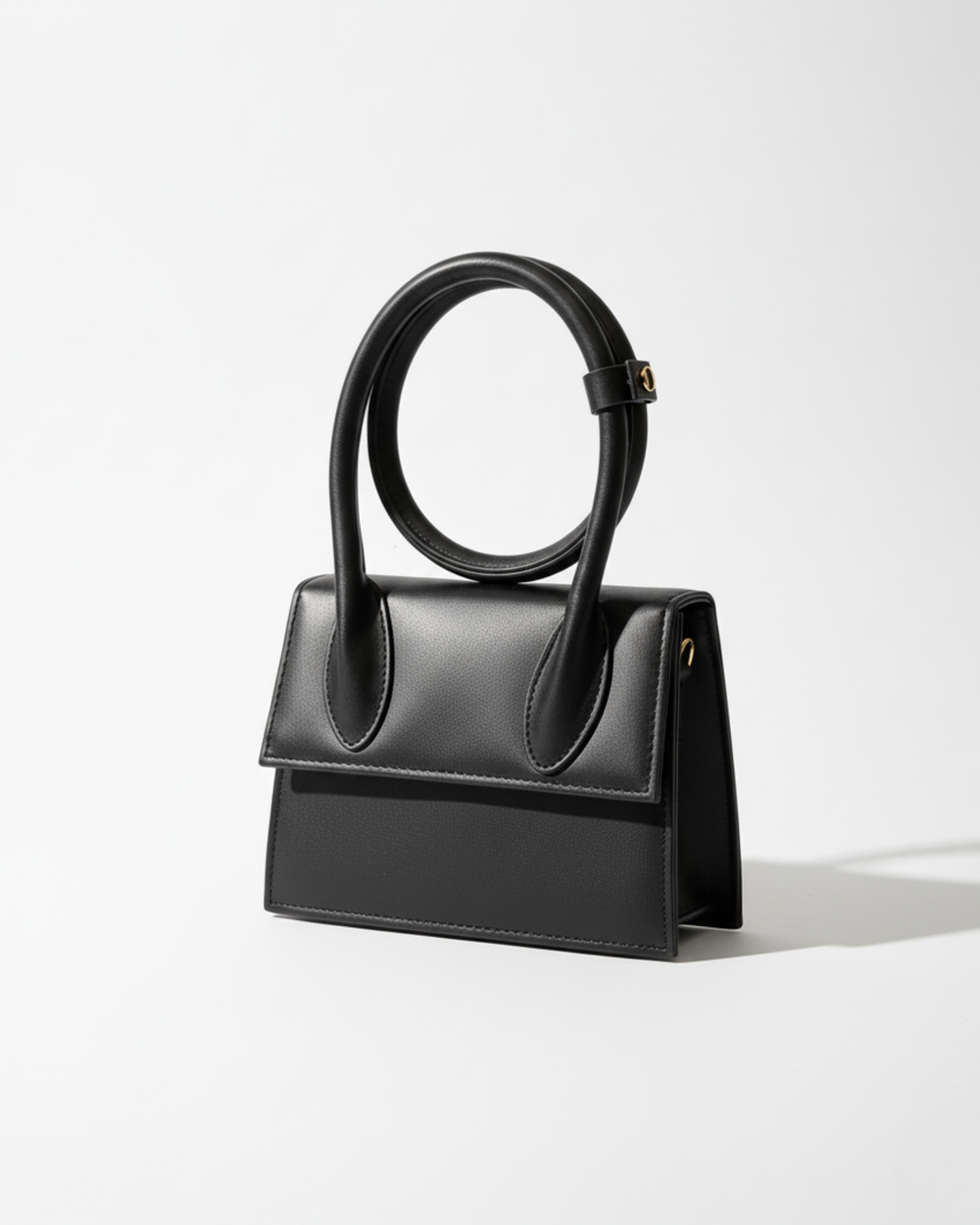 SWIRL HANDBAG - BLACK - M145 