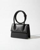 SWIRL HANDBAG - BLACK - M145 